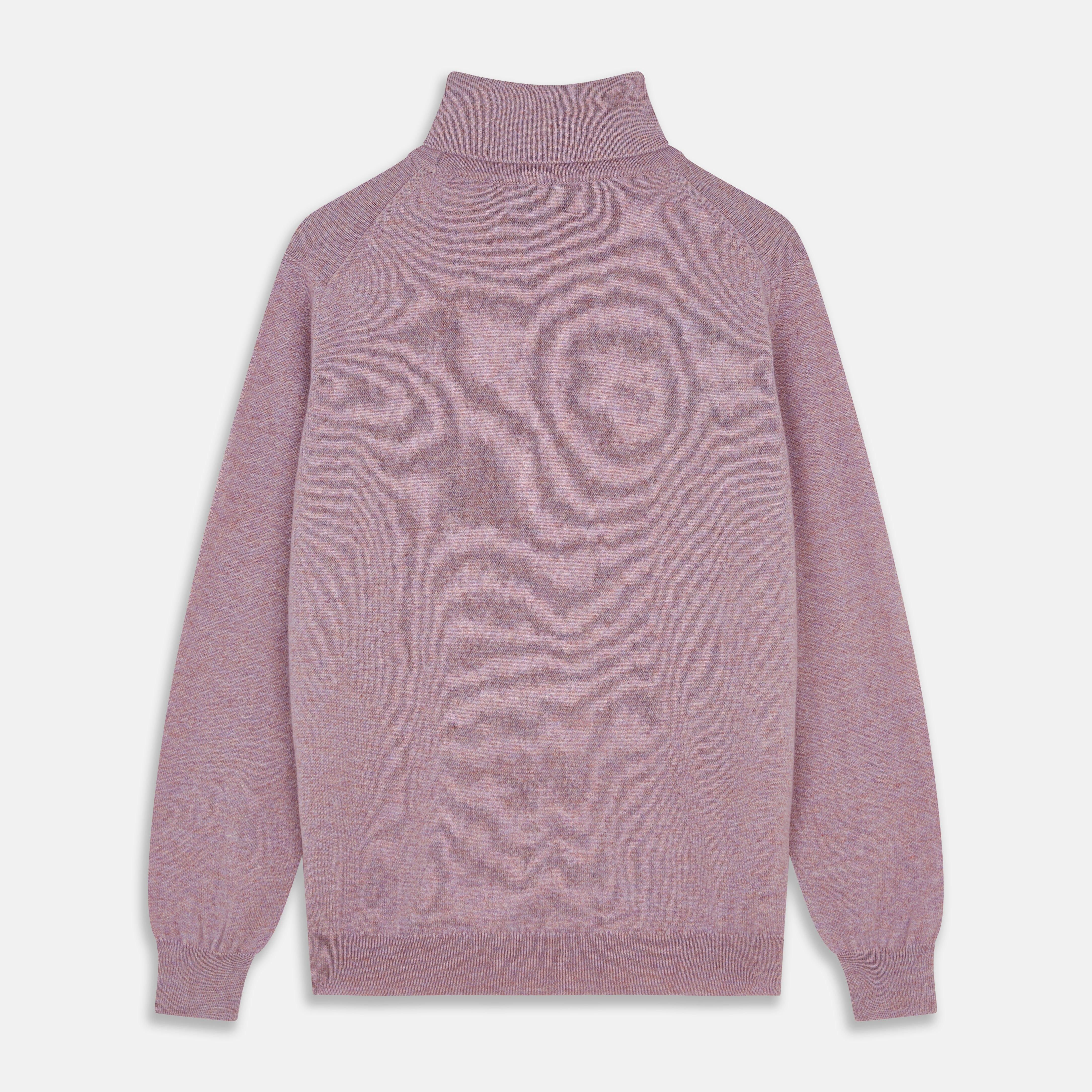 View 3 of product Lilac Heather Aubrey Cashmere Roll Neck Jumper