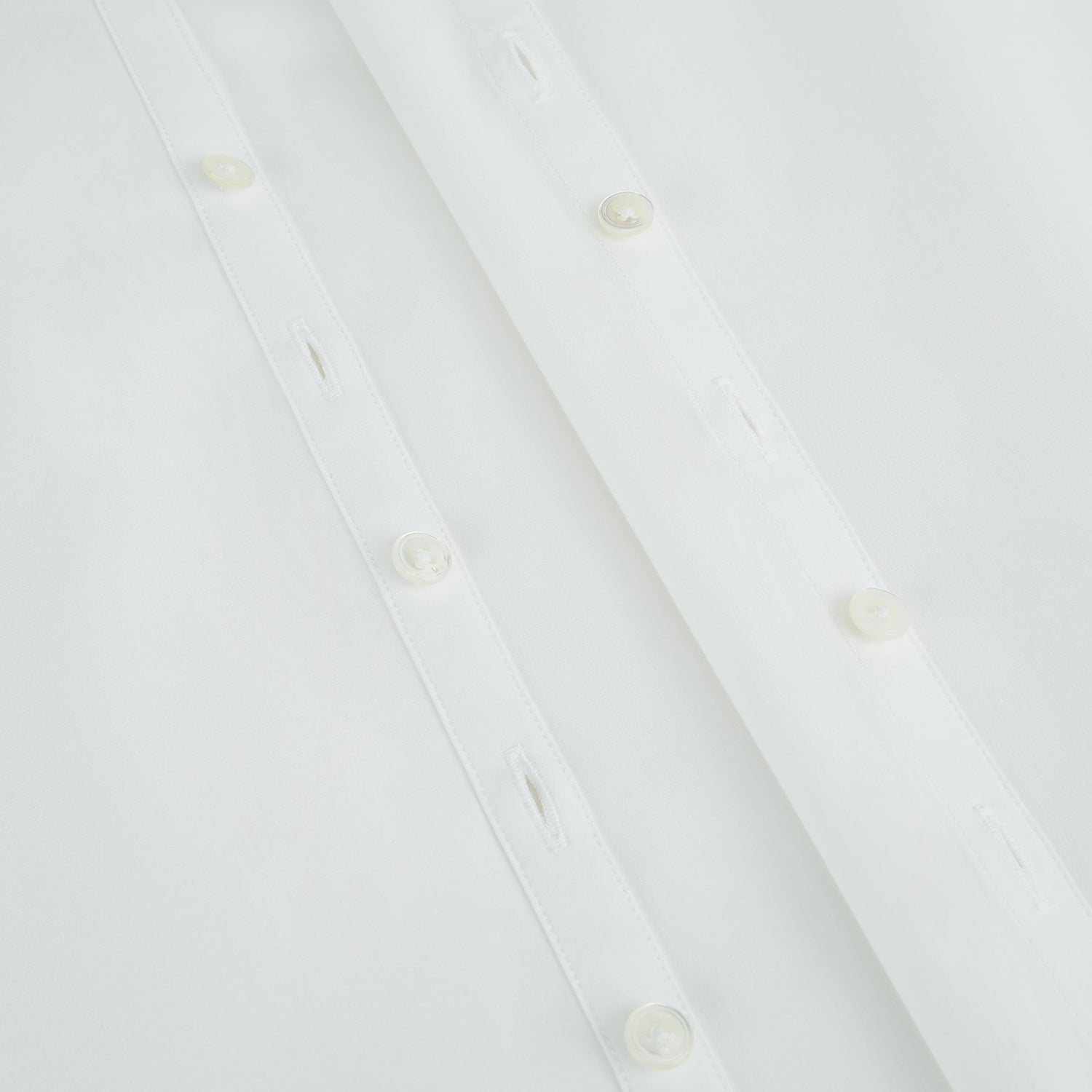 View 7 of product PLAIN WHITE WINDSOR SHIRT WITH TURNBULL OPEN COLLAR AND 3-BUTTON CUFFS