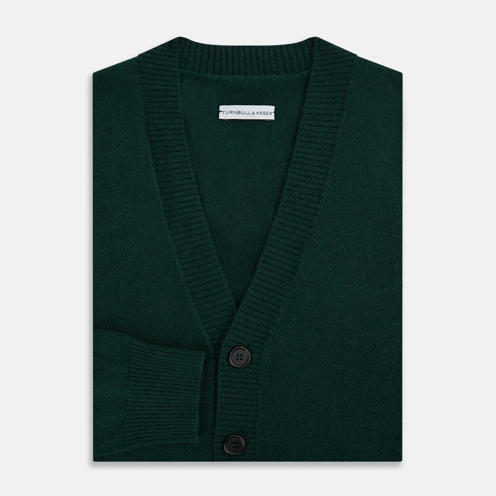 Forest Green Cashmere Cardigan