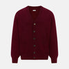 Burgundy Cashmere Cardigan