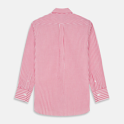 Pink Candy Stripe Cotton Weekend Fit Finch Shirt Image 4