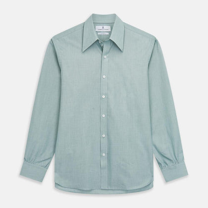 Plain Green Cotton Fabric Image 1