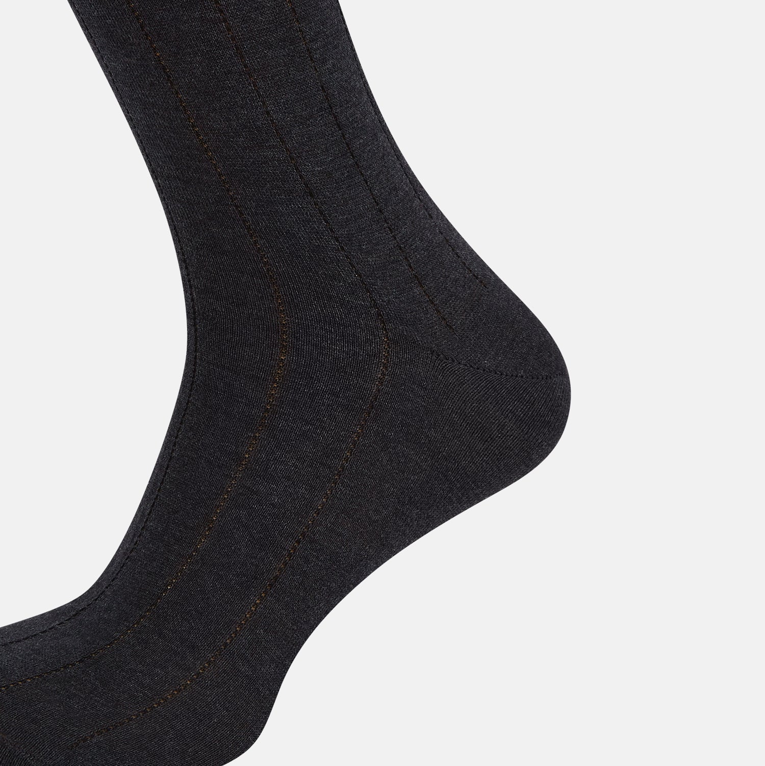 View 4 of product Charcoal Dash Striped Mid-Length Socks