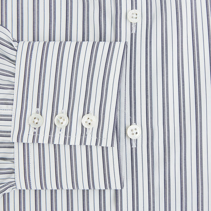 Navy Multi Stripe Mayfair Shirt Image 3
