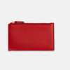 View 3 of product Red Leather Zip Coin and Card Holder