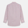 Navy and Red Check Cotton Regular Fit Mayfair Shirt