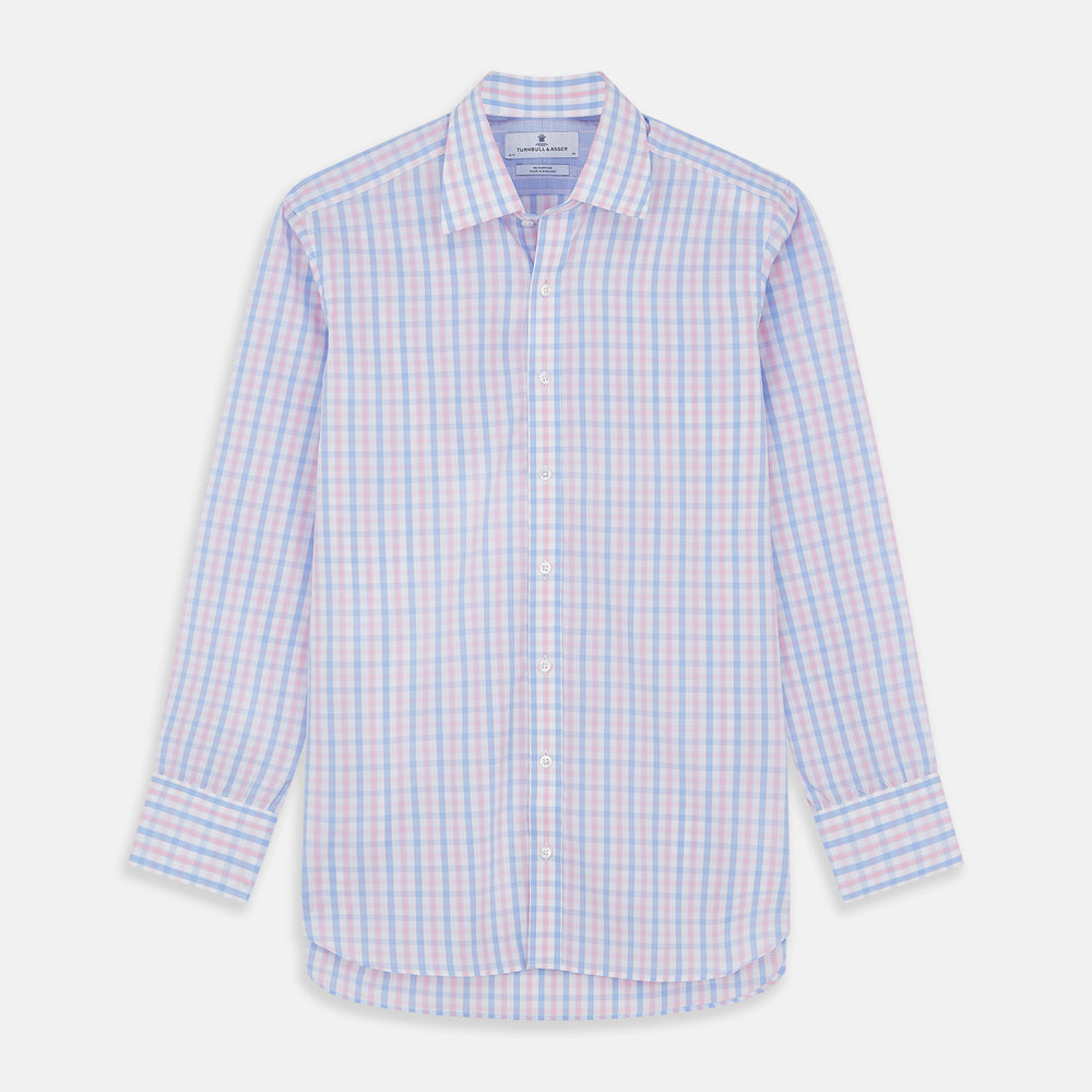 Red and Blue Multi Check Cotton RE-PURPOSE Mayfair shirt