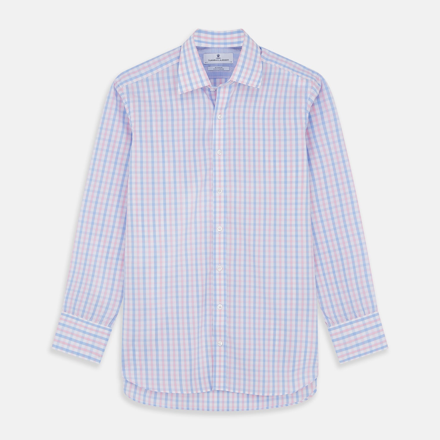 View 1 of product Red and Blue Multi Check Cotton RE-PURPOSE Mayfair shirt