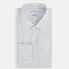 View 5 of product Navy and Brown Pinstripe Mayfair Shirt