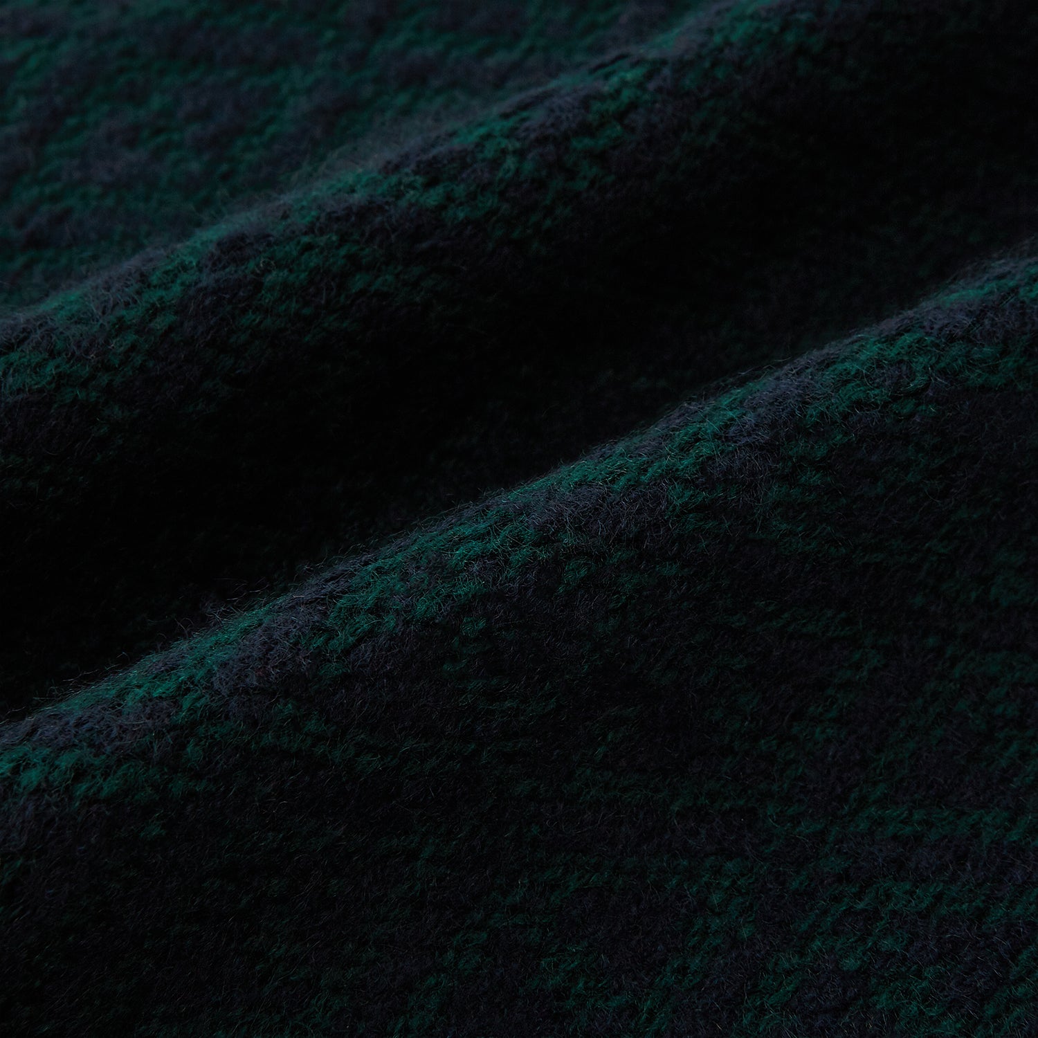 View 3 of product Navy Blue and Forest Green Diamond-Patterned Cashmere Knitted Scarf