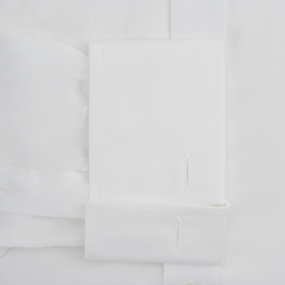 White Sea Island Quality Cotton Shirt with T&A Collar and Double Cuffs