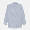 View 3 of product Blue and White Stripe Cotton Regular Fit Mayfair Shirt