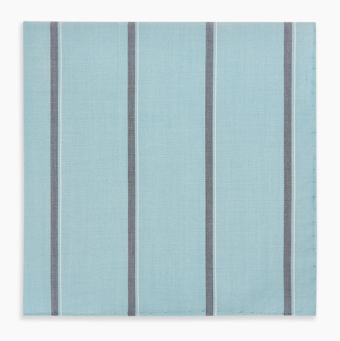Light Sage Track Stripe Hand-Rolled Handkerchief Image 3