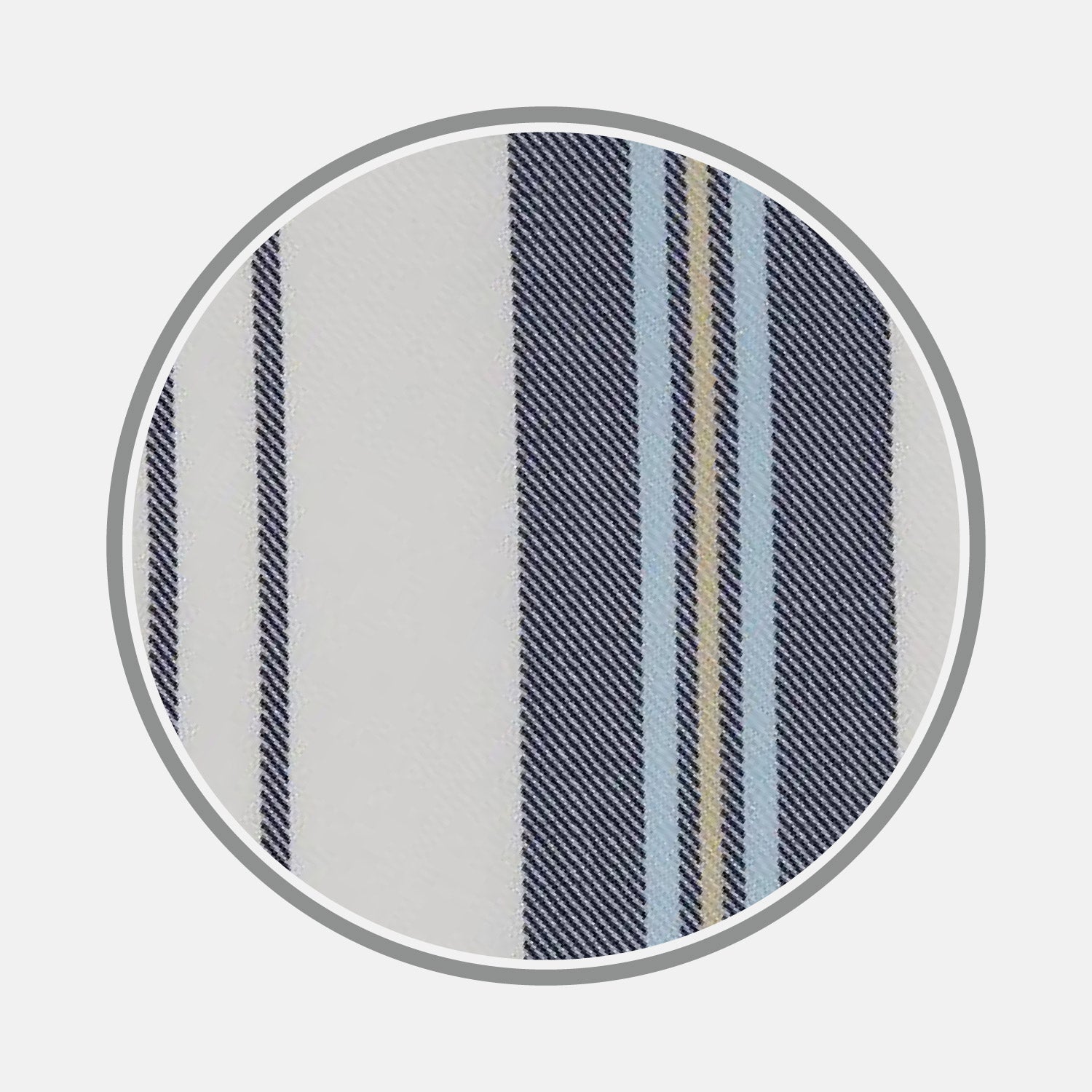 View 1 of product Blue, Green & White Stripe Cotton Fabric
