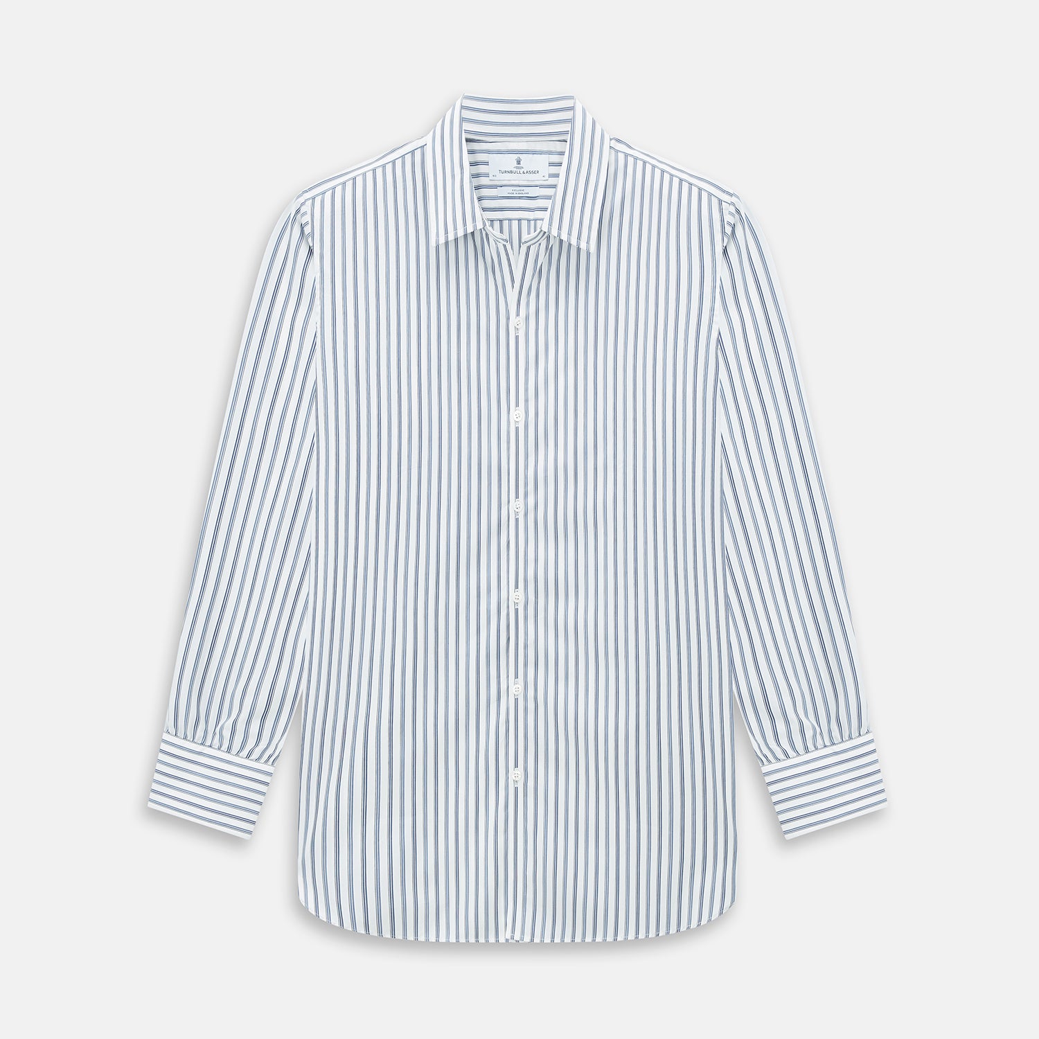 View 1 of product SAPPHIRE BLUE MULTI TRACK STRIPE WINDSOR SHIRT