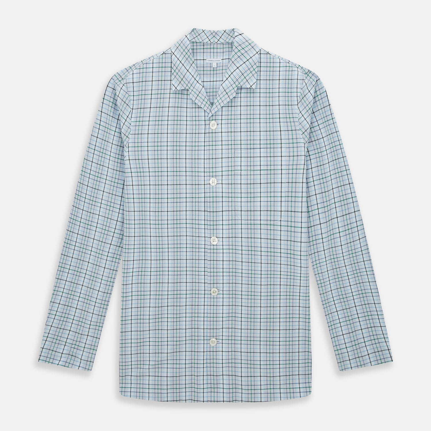 View 1 of product Blue and Green Multi Check Pyjama Shirt