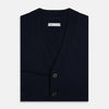 View 4 of product Navy V-Neck Cashmere Cardigan