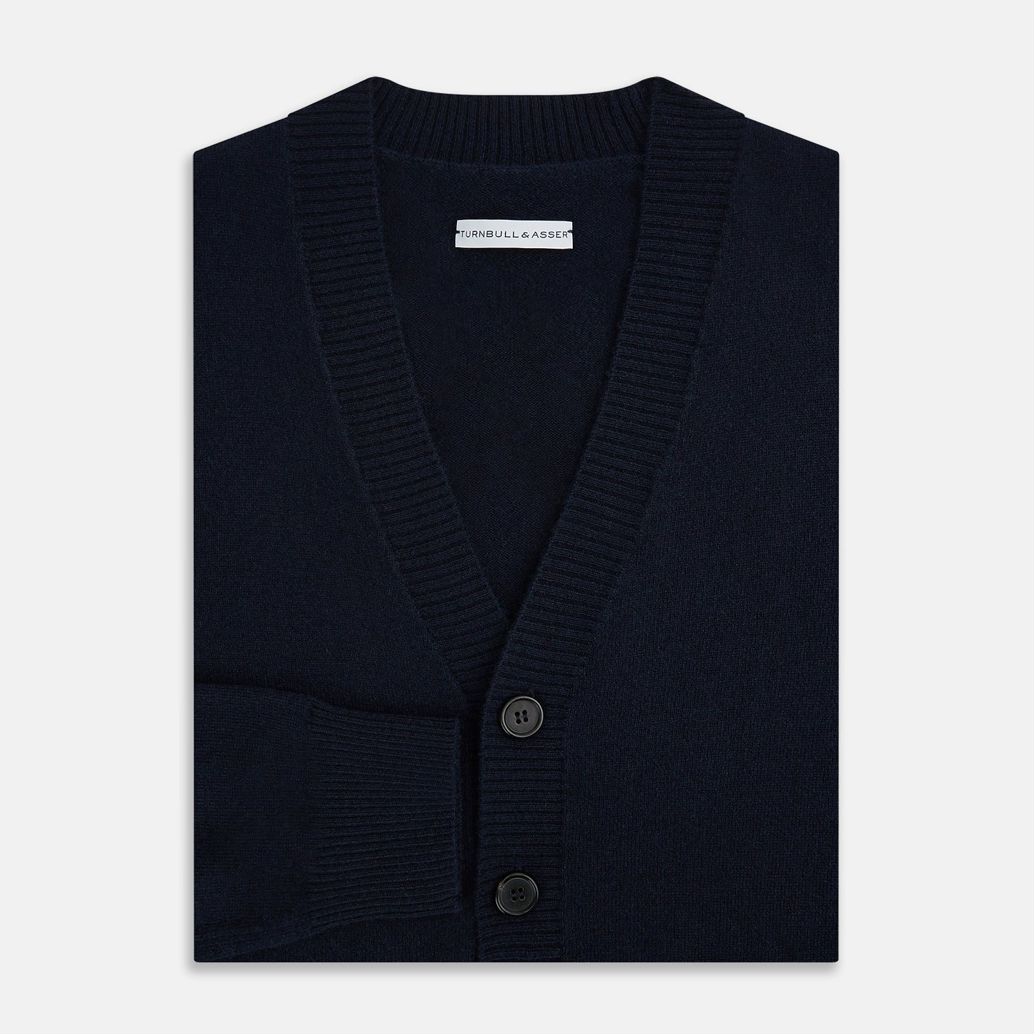 View 4 of product Navy V-Neck Cashmere Cardigan