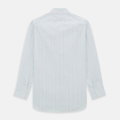 Pink and Green Wide Pinstripe Mayfair Shirt Image 2