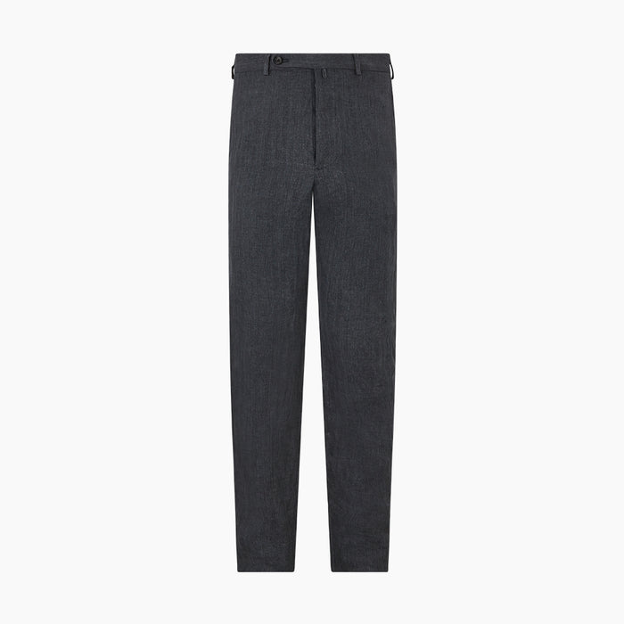 Ash Linen Herringbone Edmund Trousers Image 7