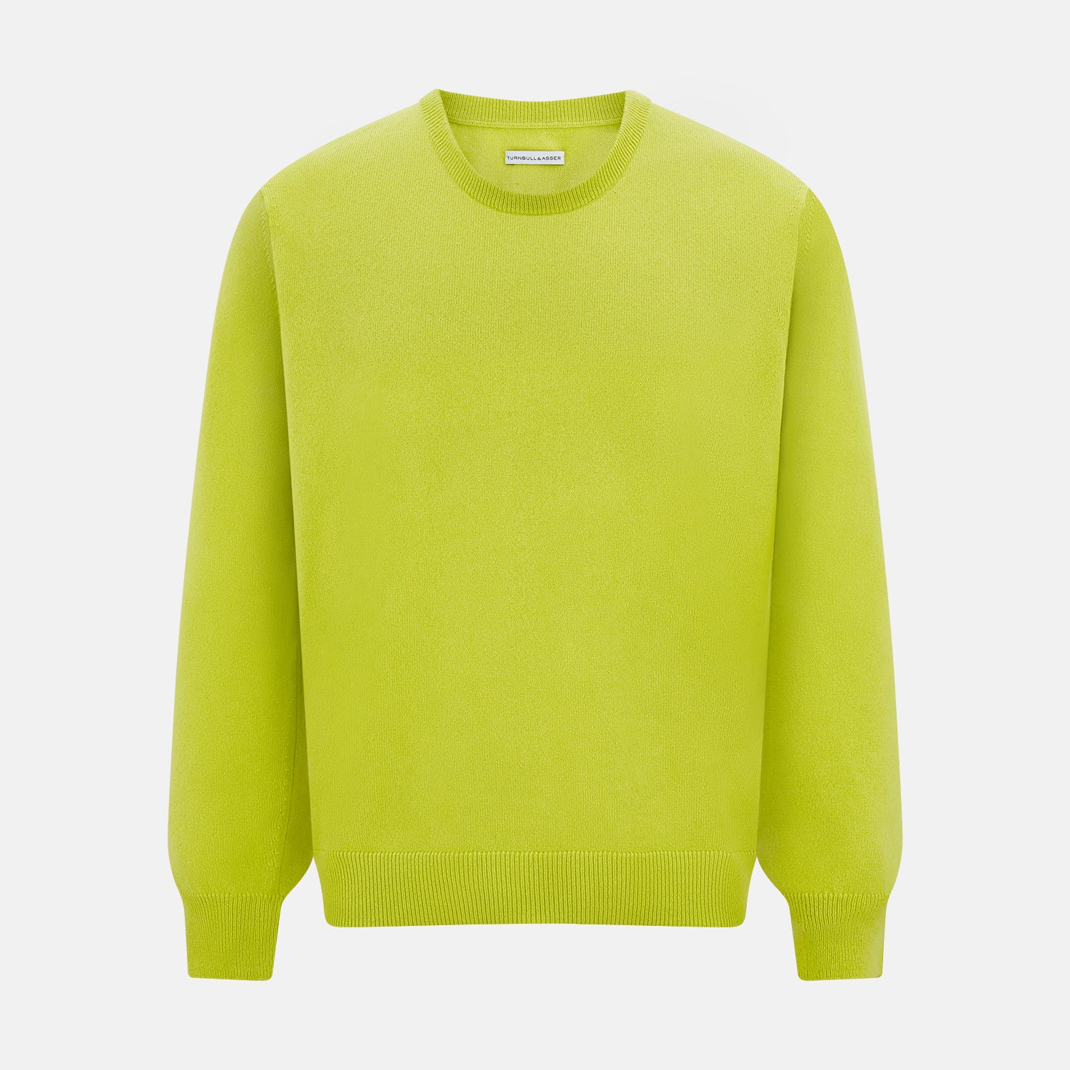View 1 of product Lemon Green Cashmere Round Neck Jumper