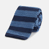 View 1 of product Navy and Blue Square tipped knitted tie
