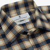 View 4 of product Blue Multi Check Weekend Fit Shirt with Derby Collar and 1-Button Cuffs