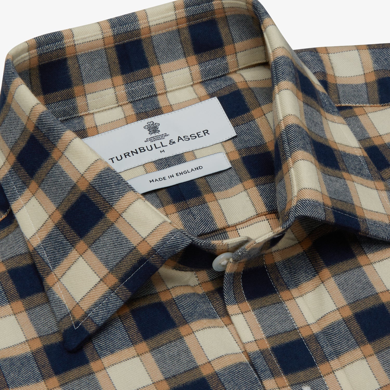 View 4 of product Blue Multi Check Weekend Fit Shirt with Derby Collar and 1-Button Cuffs