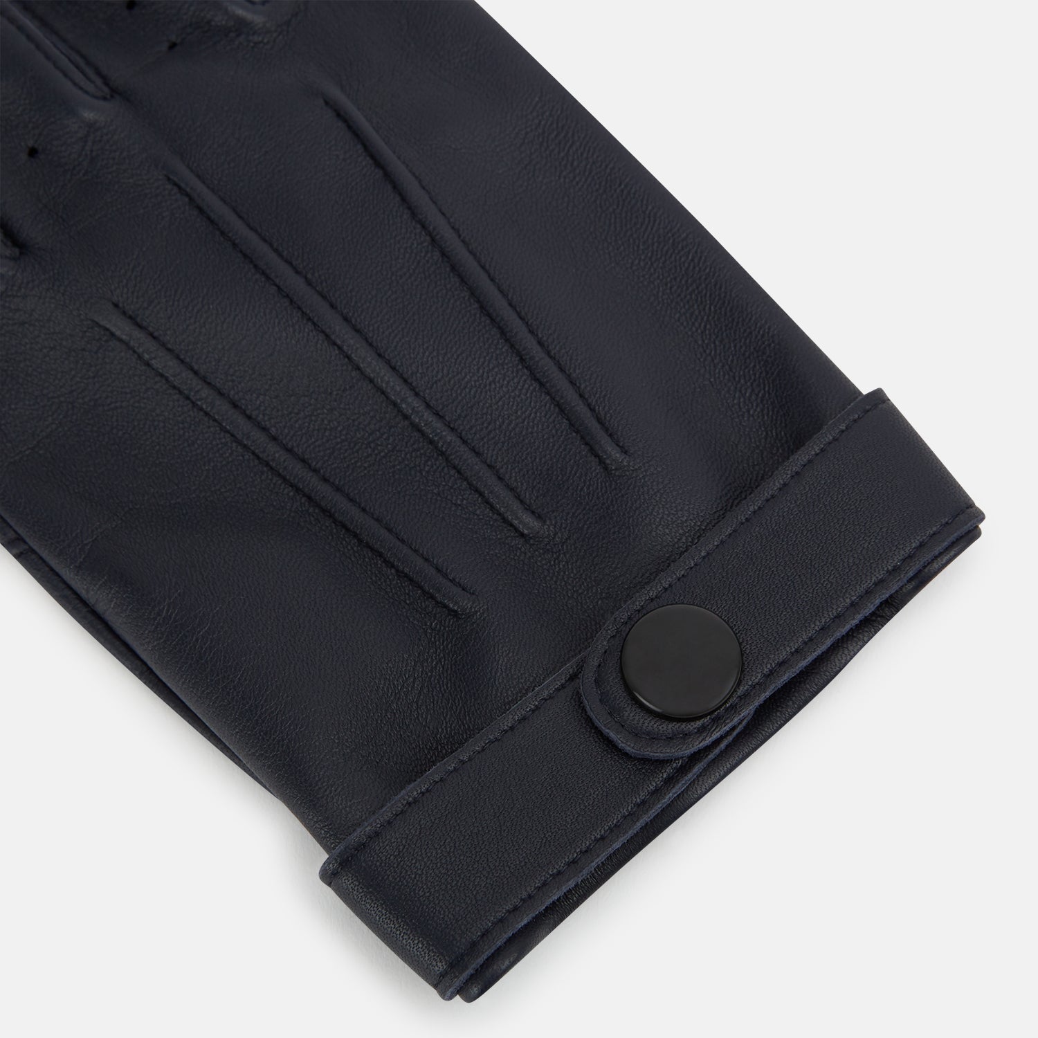 View 2 of product Navy Hairsheep Leather Touchscreen Driving Gloves