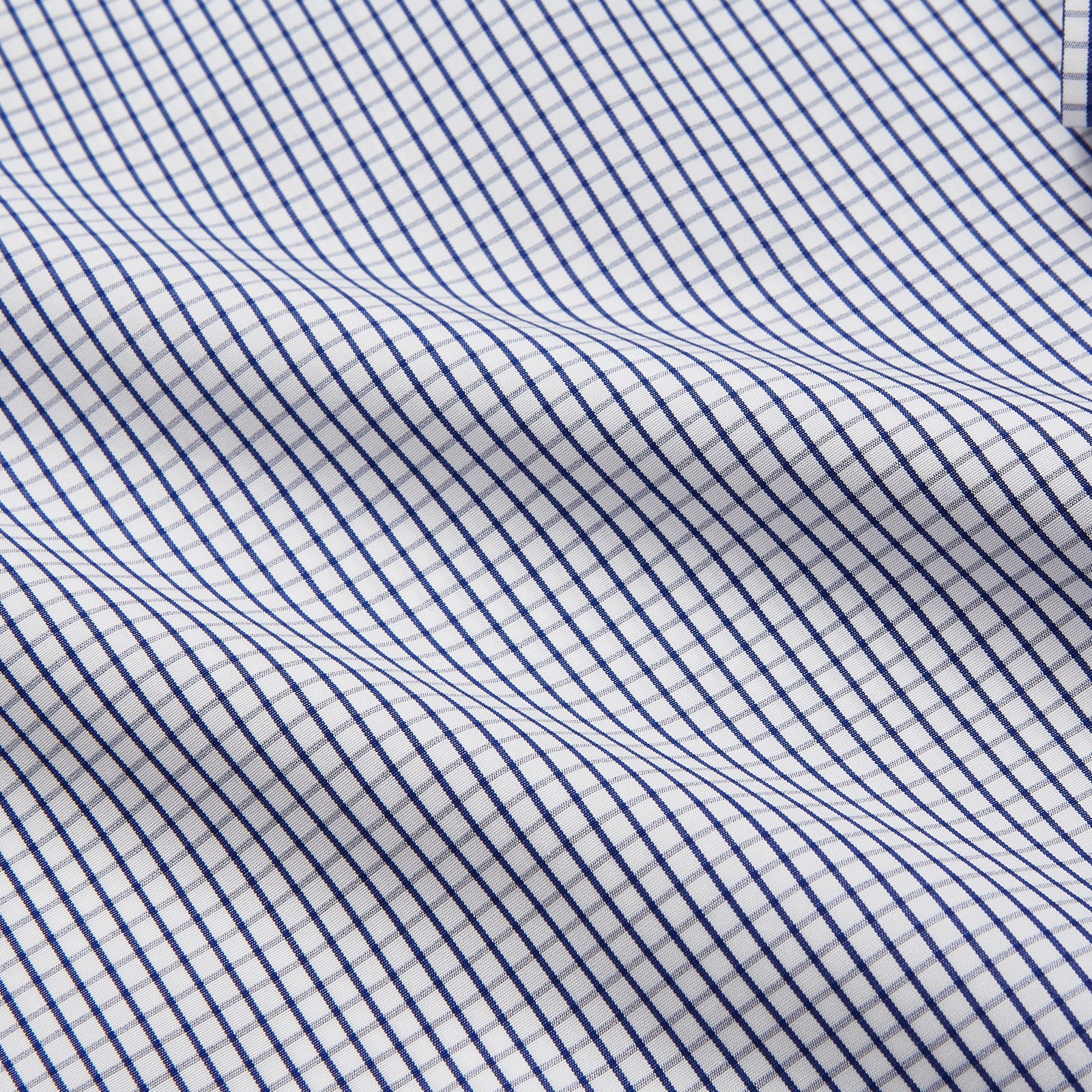 Navy Check Cotton Regular Fit Mayfair Shirt