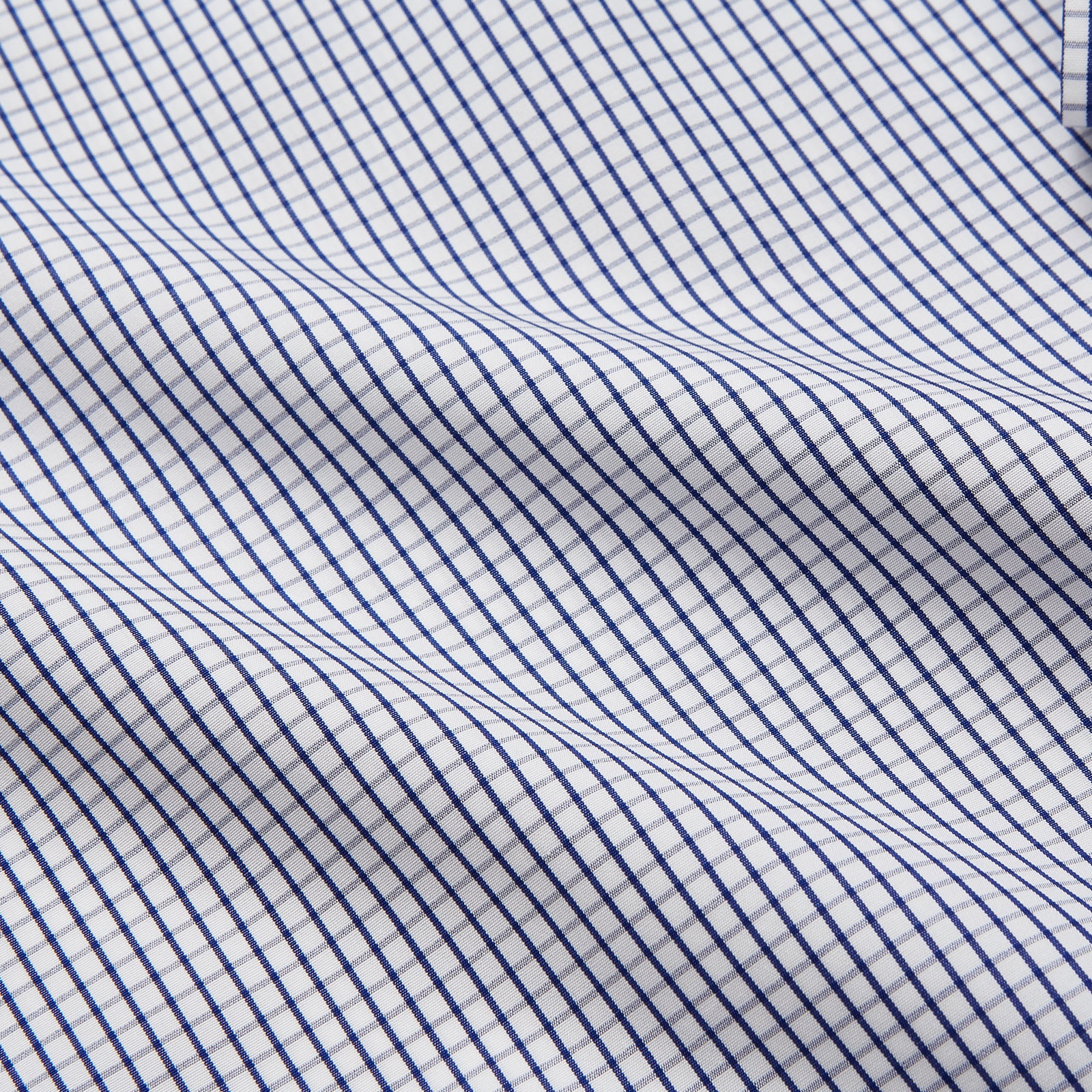 View 4 of product Navy Check Cotton Regular Fit Mayfair Shirt