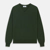 View 1 of product Green V-Neck Cashmere Jumper