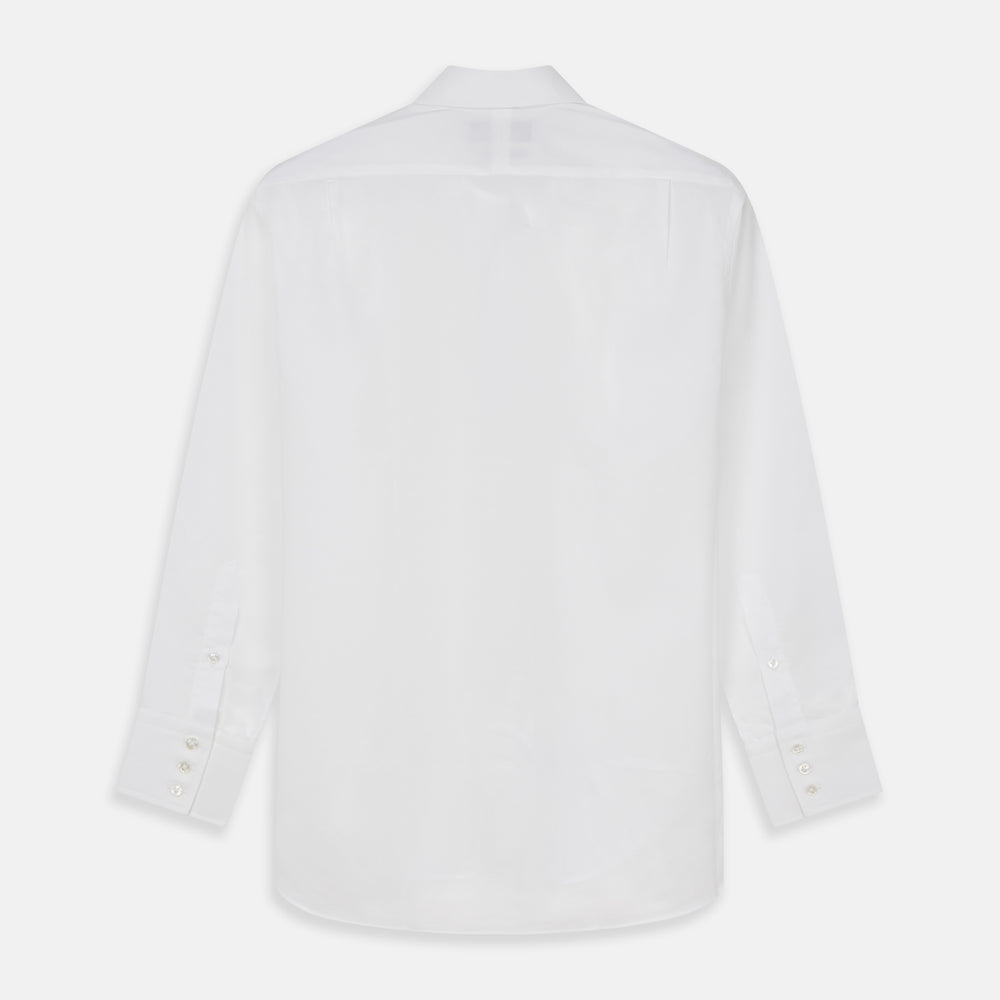 White Cotton Voile Regular Fit Mayfair Shirt