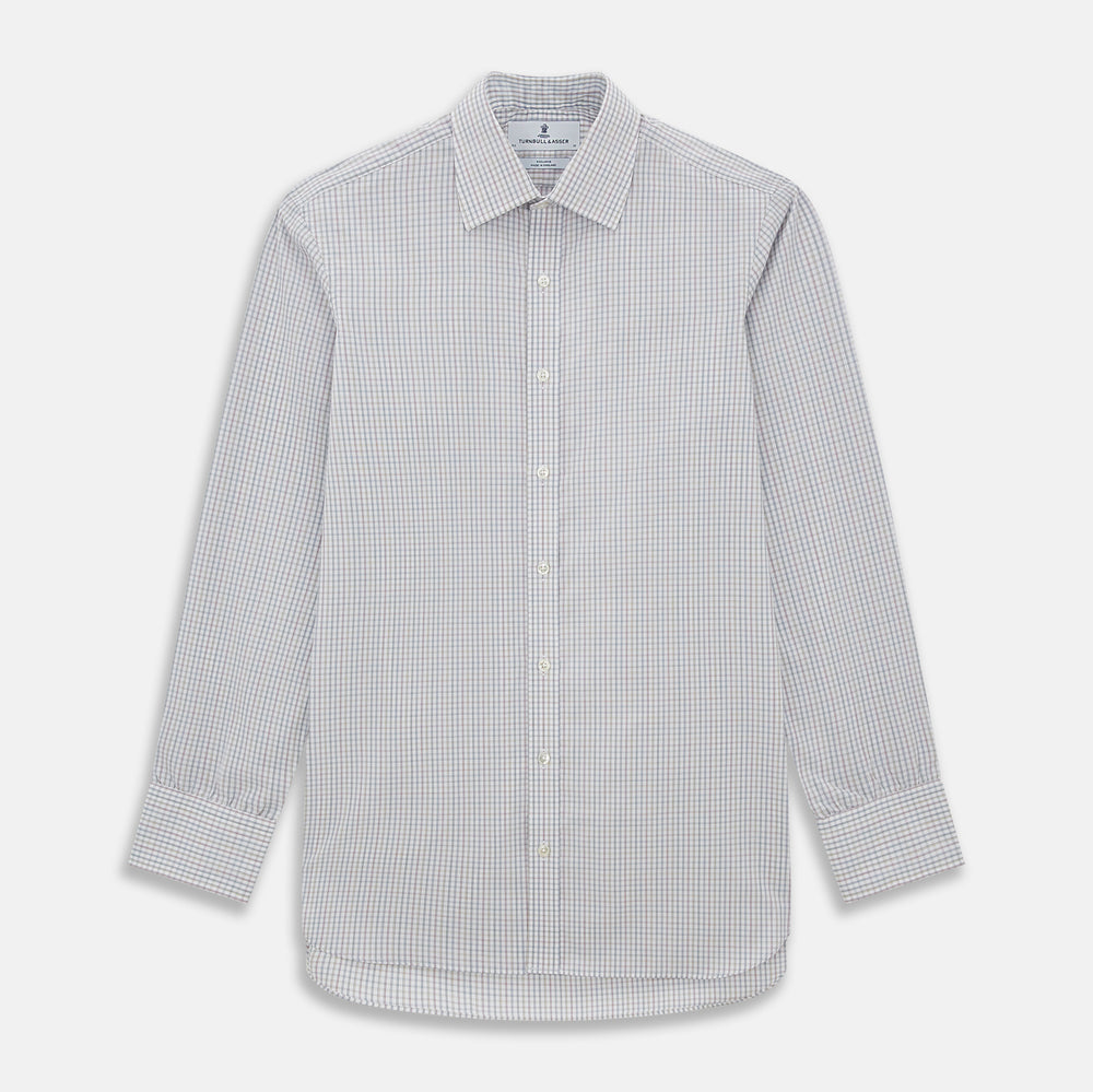 Sky Blue Multi Graph Check Shirt