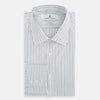 View 5 of product Brown and Blue Shadow Stripe Mayfair Shirt