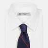 View 2 of product Red and Navy Window Pane Silk Tie