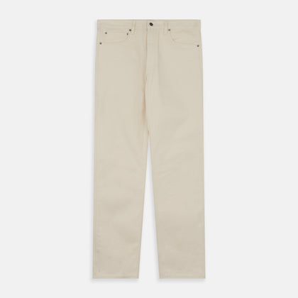 Ecru Sanforized Denim Jeans