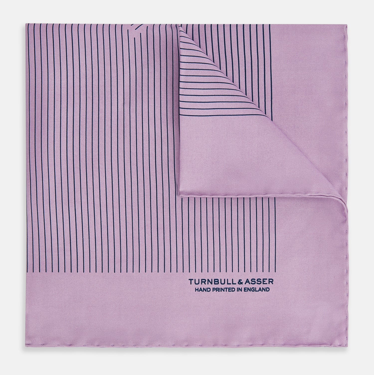 View 1 of product Lilac Stripe Silk Pocket Square