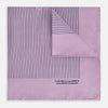 Lilac Stripe Silk Pocket Square