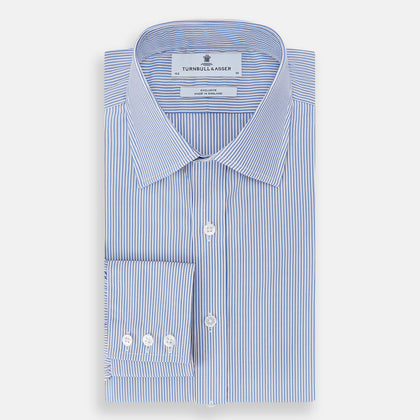 Pale Blue Pinstripe Mayfair Shirt Image 4