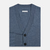View 4 of product Blue Melange Cashmere Cardigan