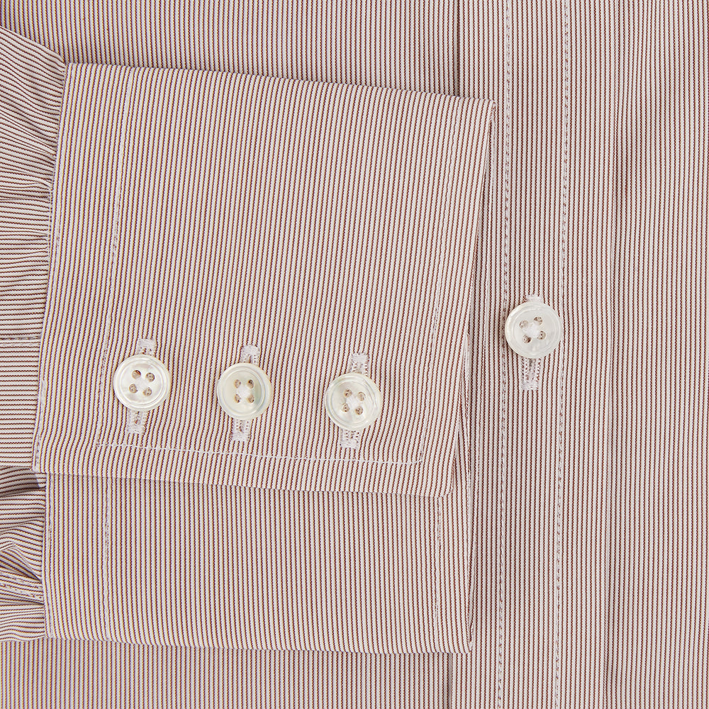 Burgundy Hairline Stripe Mayfair Shirt