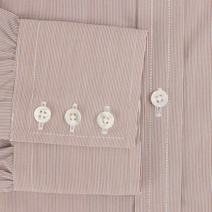 Burgundy Hairline Stripe Mayfair Shirt Image 10