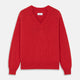 Raspberry Red Cashmere Edwards V-Neck Sweater