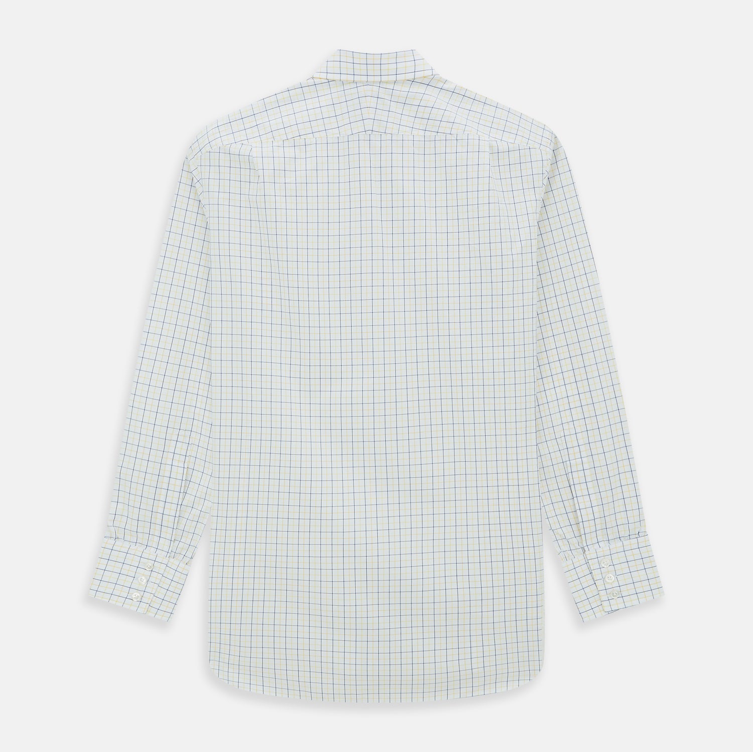 Yellow Overlay Grid Check Mayfair Shirt