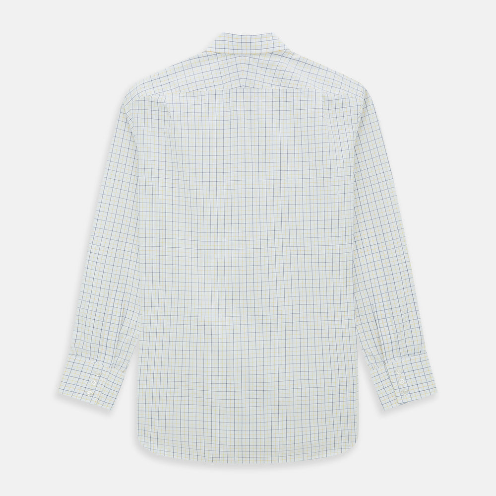 Yellow Overlay Grid Check Mayfair Shirt