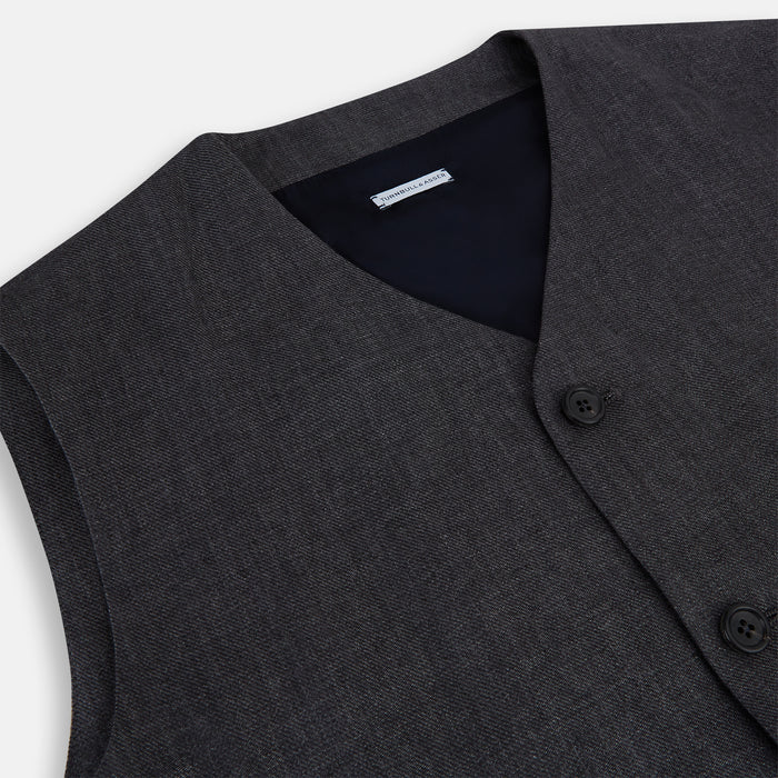 Ash Linen Twill Waistcoat Image 1