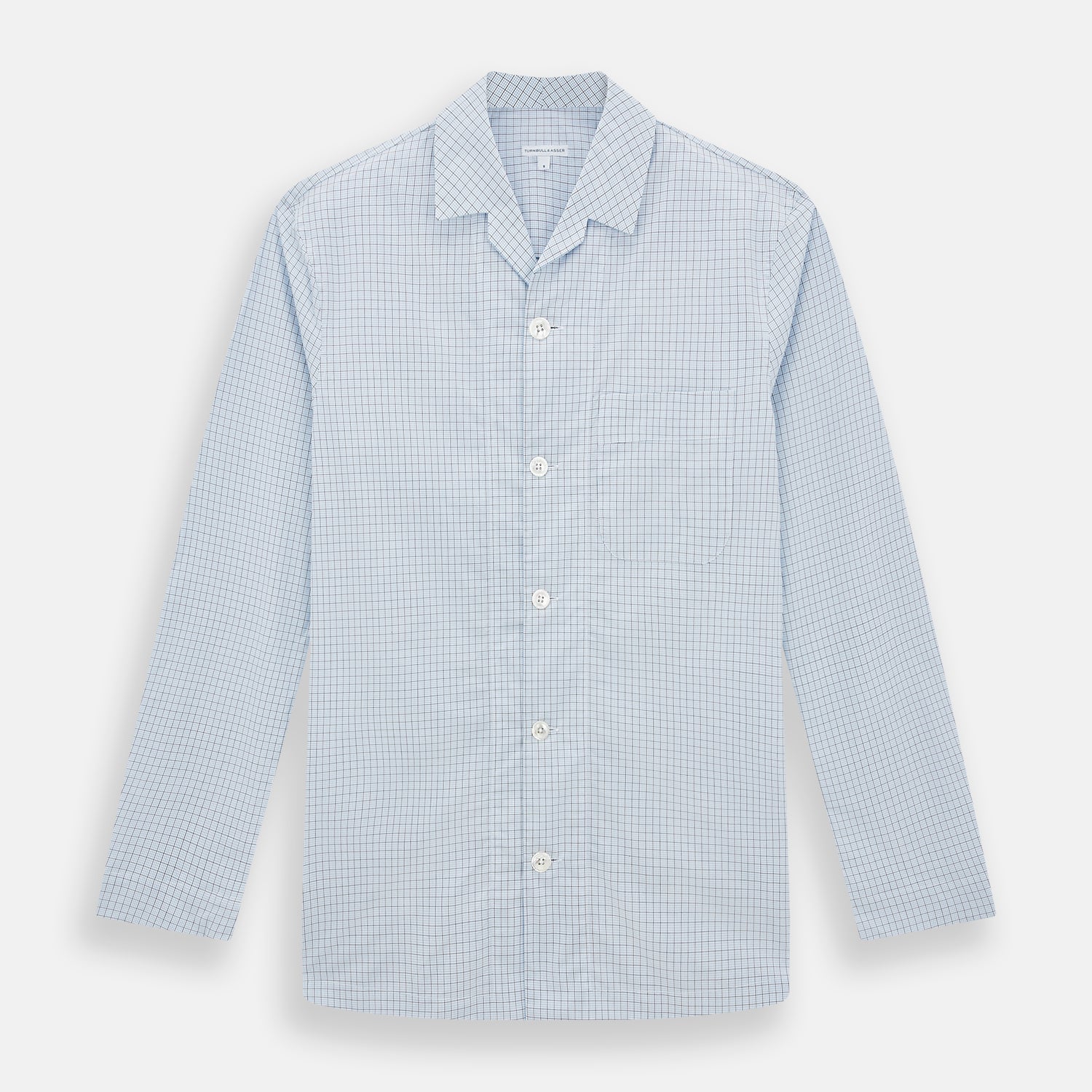 View 1 of product Blue Graph Check Pyjama Shirt