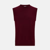 View 1 of product Burgundy Cashmere Round Neck Vest