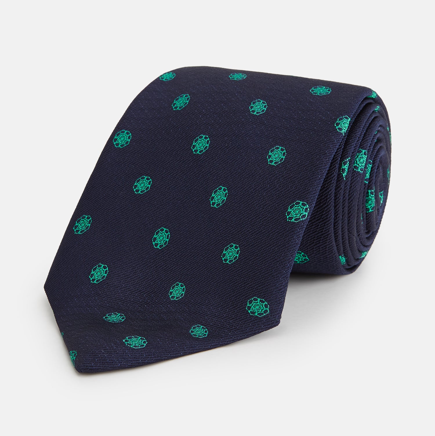 View 1 of product Green flower and navy silk tie